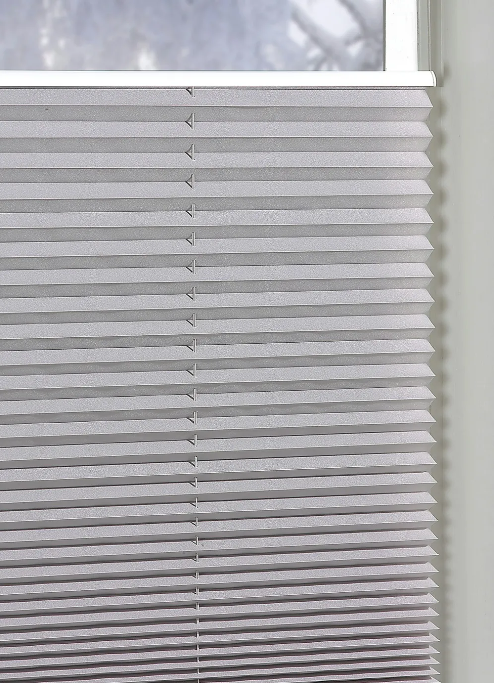 Plissee-Rollos für Montage am Fensterrahmen ohne Bohren