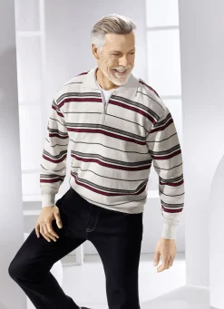 Polopullover mit kurzem Reißverschluss in 2 Farben