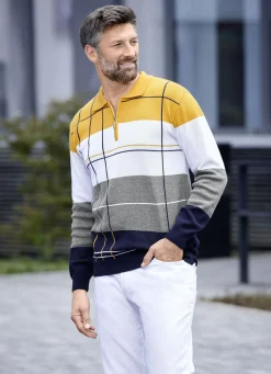 Polopullover mit Reißverschluss