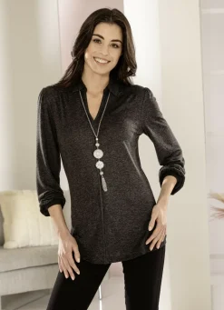 Poloshirt mit Kräuselung im Schulterbereich