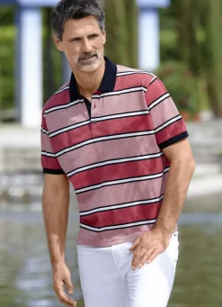 Poloshirt mit Strickkragen