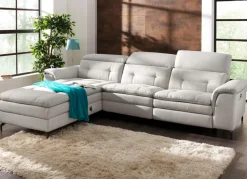 Polsterecke mit verstellbarer Kopfstütze und Ottomane