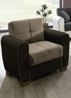 Polstermöbel mit Bettfunktion und Bettkasten