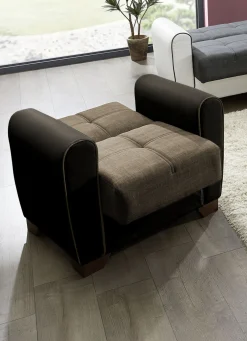 Polstermöbel mit Bettfunktion und Bettkasten