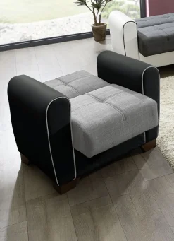 Polstermöbel mit Bettfunktion und Bettkasten
