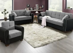 Polstermöbel mit Bettfunktion und Bettkasten