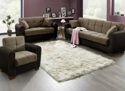 Polstermöbel mit Bettfunktion und Bettkasten