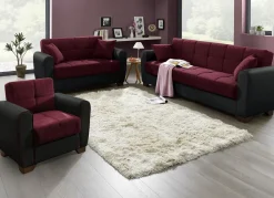 Polstermöbel mit Bettfunktion und Bettkasten