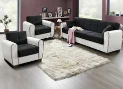 Polstermöbel mit Bettfunktion und Bettkasten