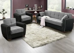 Polstermöbel mit Bettfunktion und Bettkasten