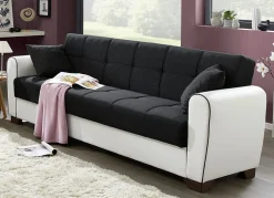 Polstermöbel mit Bettfunktion und Bettkasten