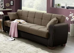 Polstermöbel mit Bettfunktion und Bettkasten