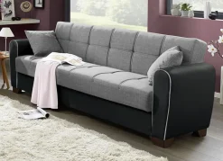 Polstermöbel mit Bettfunktion und Bettkasten