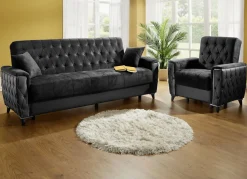 Polstermöbel mit Bettkasten und Liegefunktion