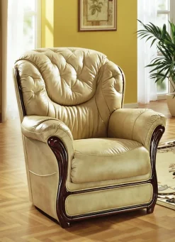 Polstermöbel mit Bezug aus echtem Leder