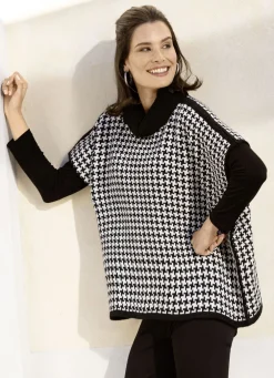 Poncho-Pulli mit weichem Griff