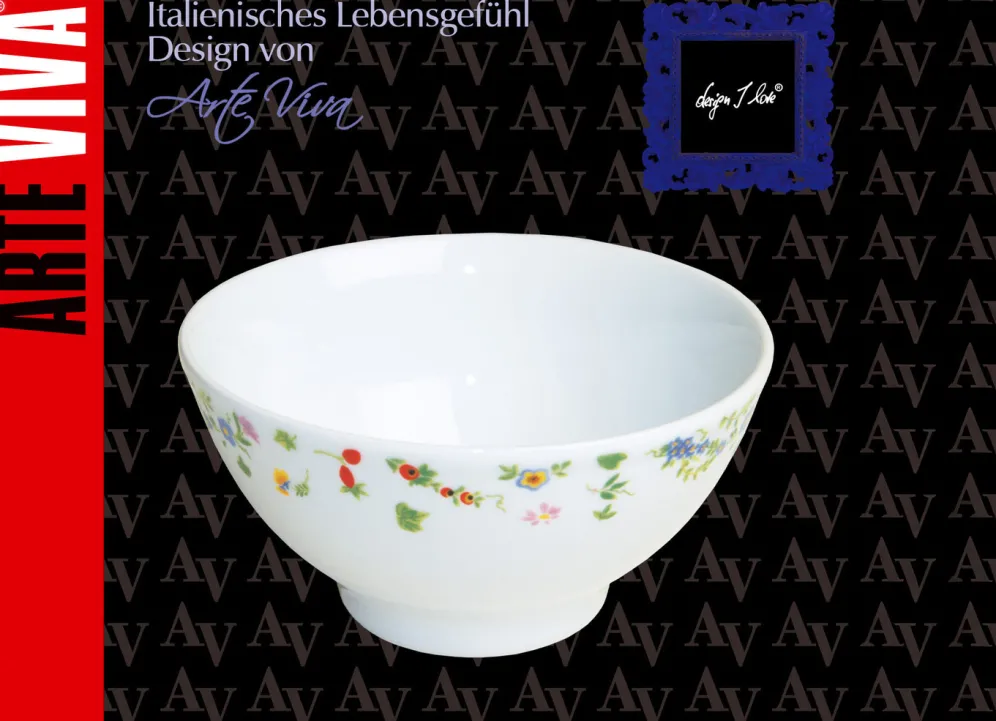 Porzellan-Geschirr Millefiori aus hochwertigem weißen Porzellan