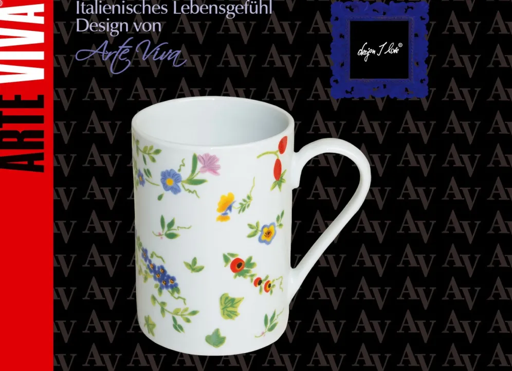 Porzellan-Geschirr Millefiori aus hochwertigem weißen Porzellan