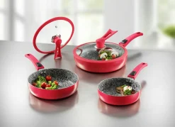 Profi-Pfannen-Set, 7-teilig, mit innovativen Standdeckeln