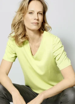 Pulli mit Raffung an den Ärmeln