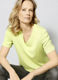 Pulli mit Raffung an den Ärmeln