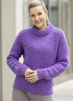 Pullover aus Bouclé mit Alpaka
