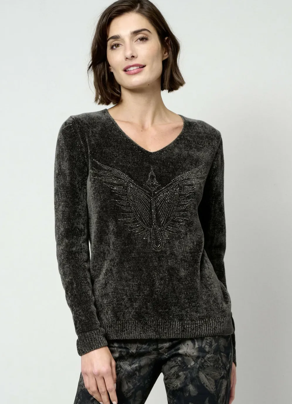 Pullover aus Chenillegarn