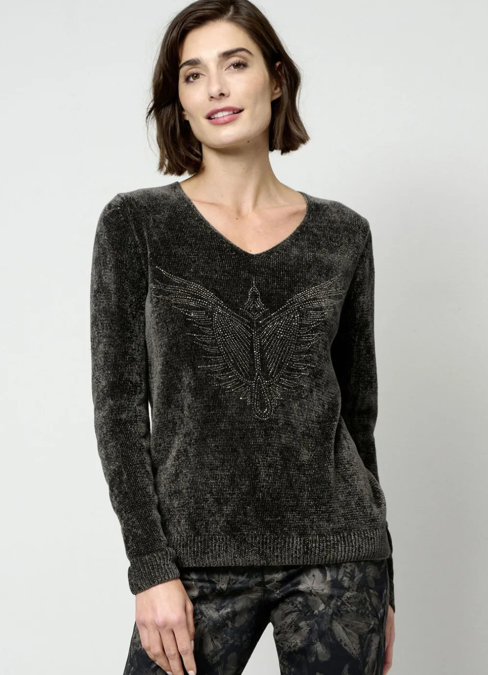 Pullover aus Chenillegarn