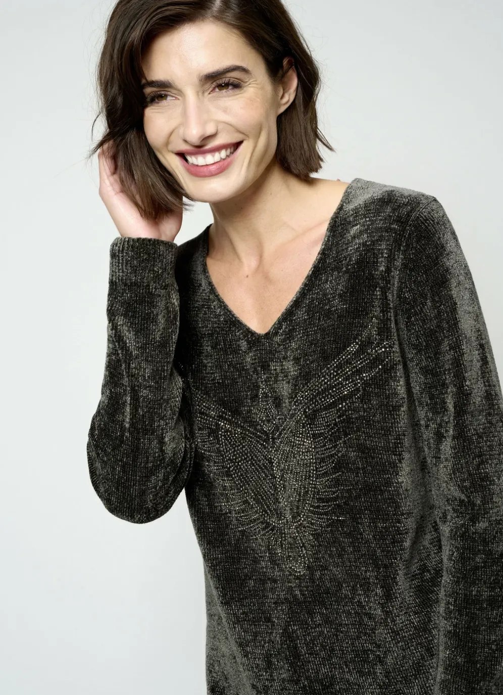 Pullover aus Chenillegarn