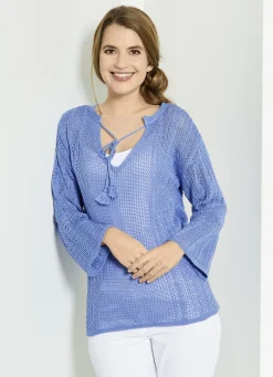 Pullover in Ajourmix