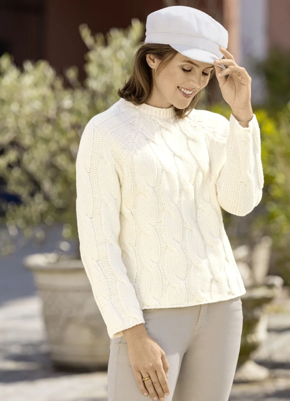 Pullover in Grobstrick