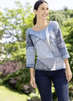 Pullover in leichter Batikoptik