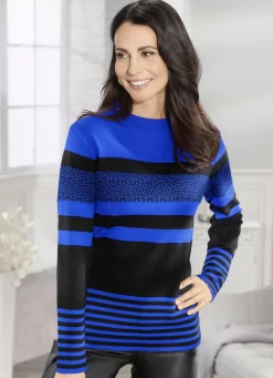 Pullover in Streifen-Mustermix