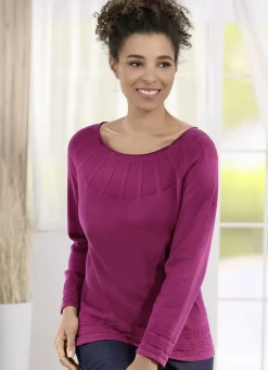 Pullover in Strukturmix