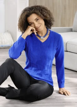 Pullover in Strukturmix