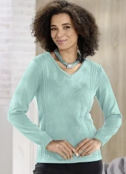 Pullover in Strukturmix