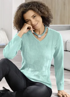 Pullover in Strukturmix