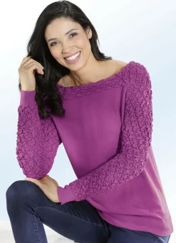 Pullover mit Cloquémuster