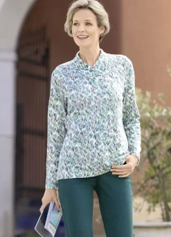 Pullover mit dekorativem V-Kragen