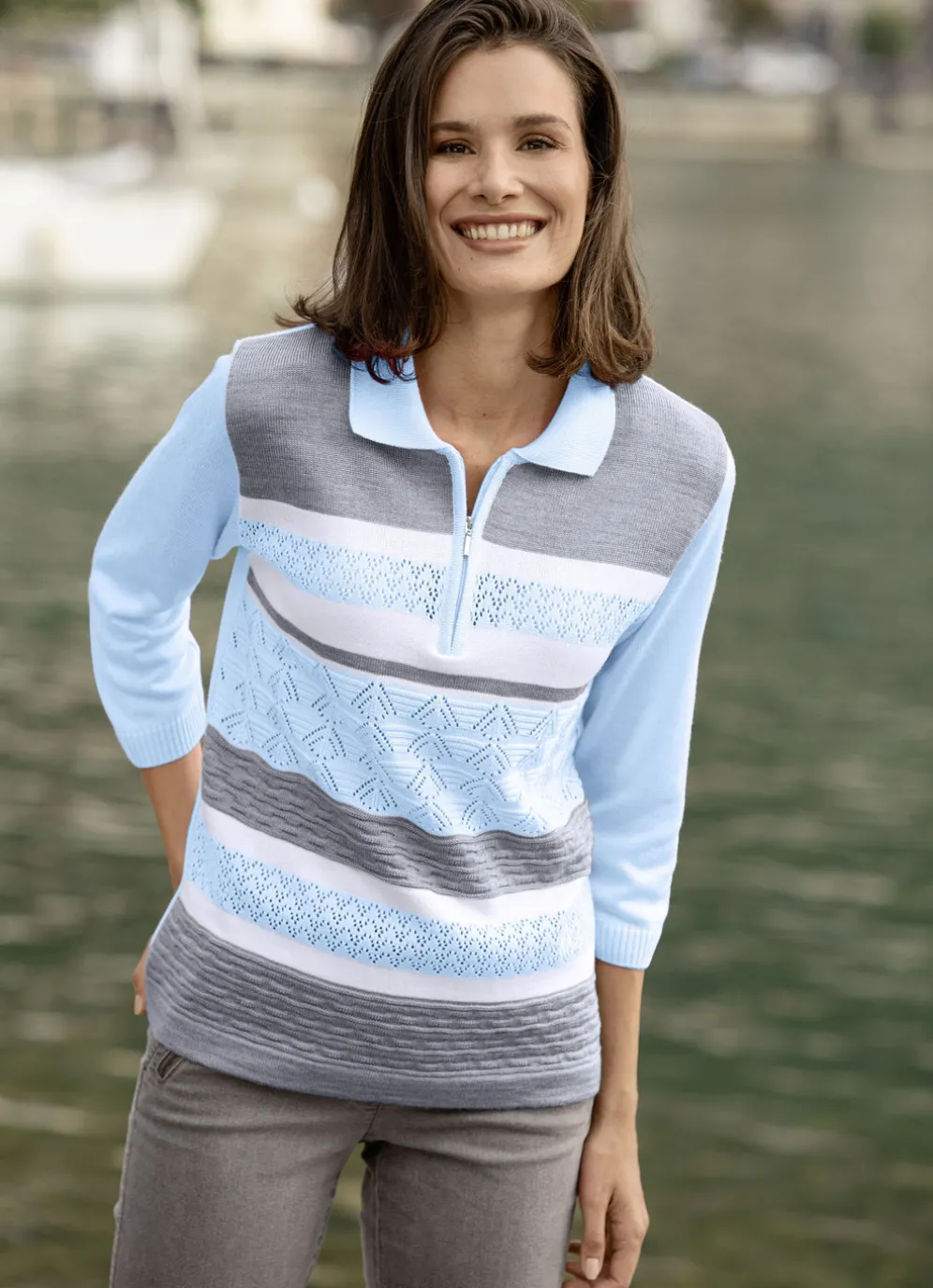 Pullover mit dezentem Glanz