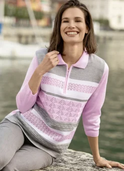 Pullover mit dezentem Glanz