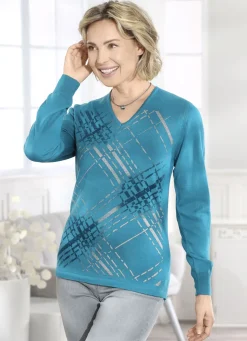 Pullover mit Schurwolle und dekorativem Muster