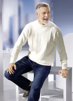Pullover mit Strukturdessin in 3 Farben