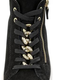 Remonte Bootie mit funkelnder Zierkette an der Schnürung