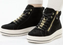 Remonte Bootie mit funkelnder Zierkette an der Schnürung