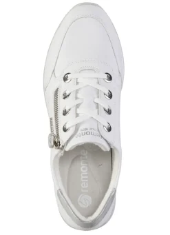 Remonte Schnür-Sneaker mit silberfarben schimmerndem Kontrast-Besatz