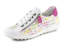 Remonte Sneaker aus beschichtetem, frech bedrucktem Leder
