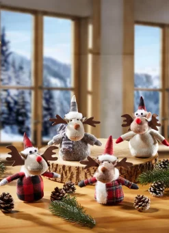 Rentiere aus Filz im 4er-Set