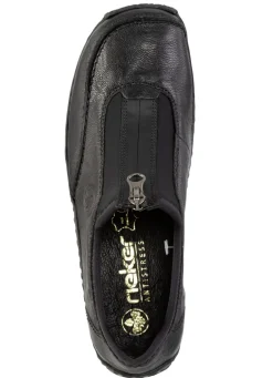 Rieker, klassische Damen-Slipper, mit Reißverschluss