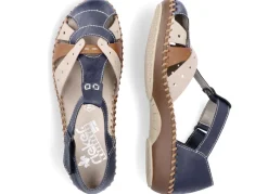 Rieker, leichte Damen-Sandalen, Weite G, mit Klettverschluss